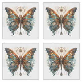 Adesivo Borboletas de metal com borboletas de borboletas