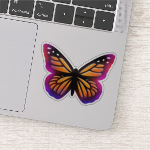 Adesivo Borboletas monarcas   picada de borboletas rosa pú
