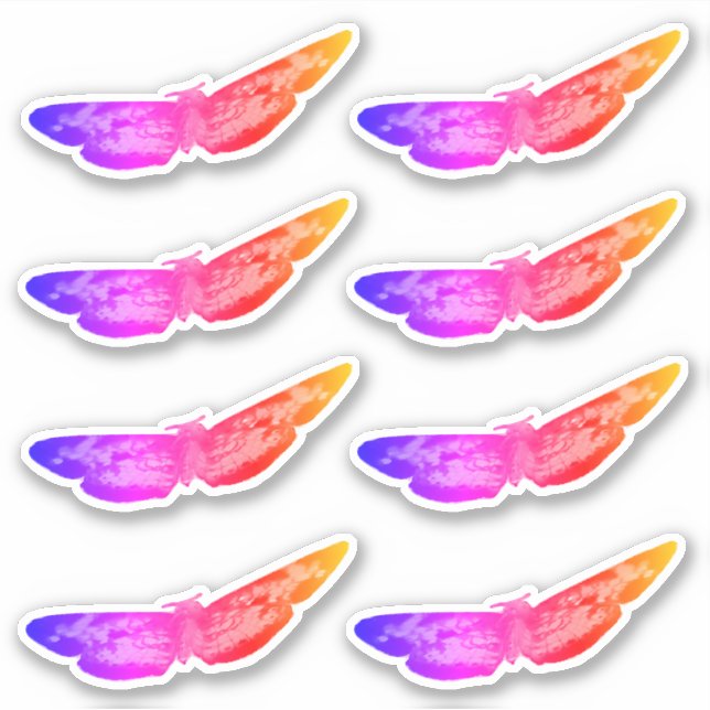 Adesivo Borboletas Ombre Púrpura Rosa 4Zoe (Frente)