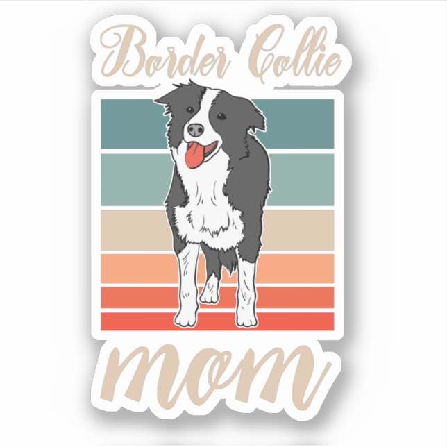 Adesivo Borda Collie Mãe Dia de as mães Cão (Frente)
