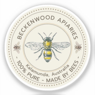 Adesivo Borda Dourada Apiácea Amarela-Mel