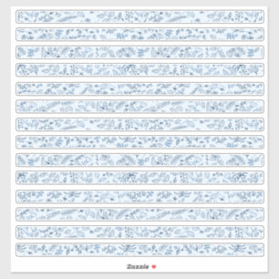 Adesivo Bordas bonito Florais em Boho Blues