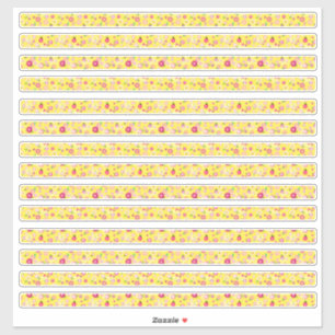Adesivo Bordas de Flores Amarelas Pequenas