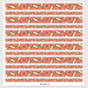 Adesivo Bordas do Catálogo Geométrico Laranja