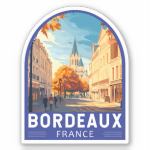 Adesivo Bordeaux France Viagem Art Emblem