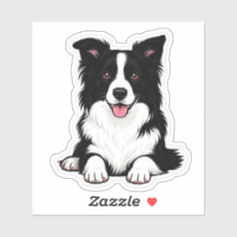 Adesivo Border Collie deitado