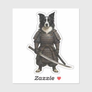 Adesivo Border Collie Samurai