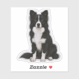 Adesivo Border Collie sentado