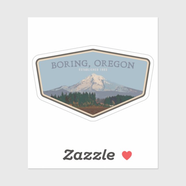 Adesivo Boring, Oregon Sticker (Folha)