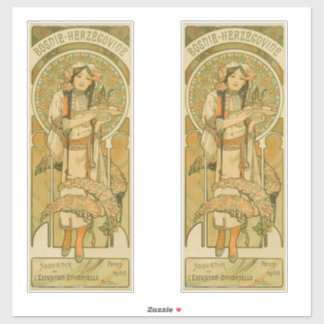 Adesivo Bósnia e Herzegovina por Alphonse Mucha (1900)