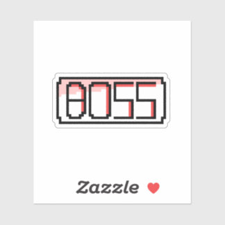 Adesivo "BOSS" Retro font