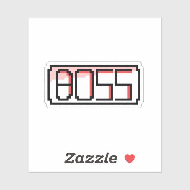 Adesivo "BOSS" Retro font (Folha)