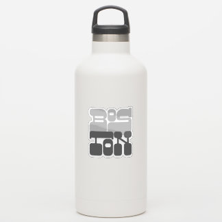 Adesivo Boston Massachusetts Gray Bubble Letter