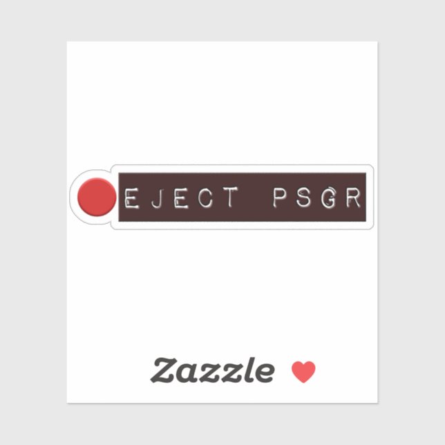 Adesivo Botão Ejetar Carro de Espião de Passageiros (Folha)