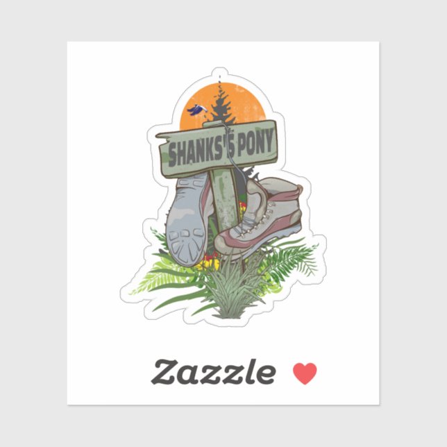 Adesivo Botas de caminhada de pônei de Shanks (Folha)