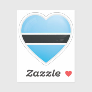 Adesivo Botsuana Love Flag