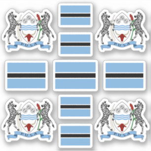 Adesivo Botswana - símbolos nacionais / Brasão de armas e 