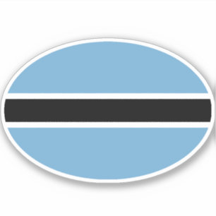 Adesivo Botswanan Flag Oval