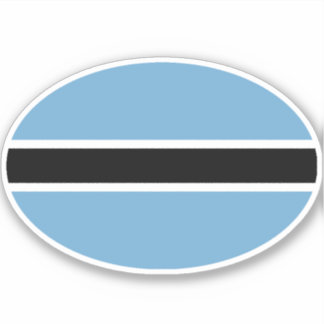 Adesivo Botswanan Flag Oval