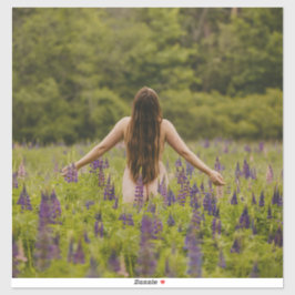 Adesivo boudoir adorável com retrato verde