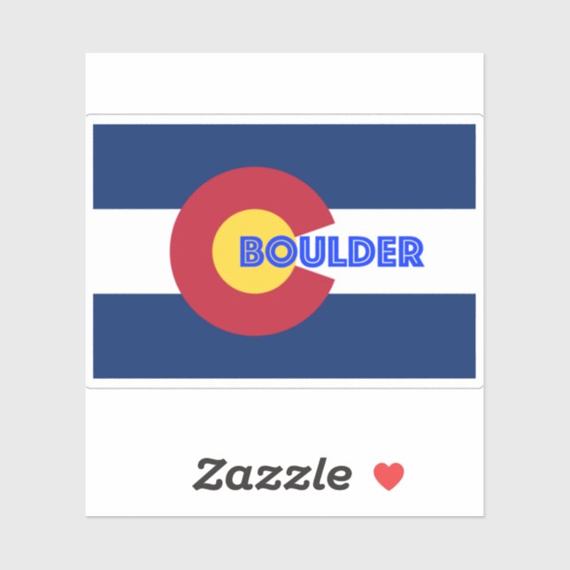 Adesivo Boulder Colorado Flag (Folha)