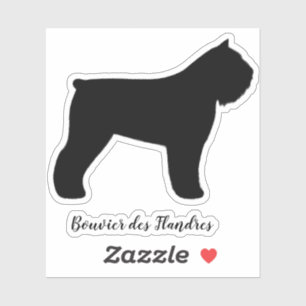 Adesivo Bouvier des Flandres Dog Silhouette Legal Canine
