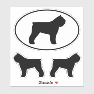 Adesivo Bouvier des Flandres Dog Silhouettes Sticker Set
