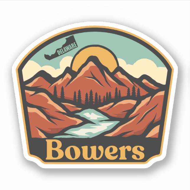 Adesivo Bowers, Delaware (Frente)