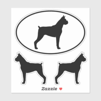 Adesivo Boxeiro Silhouettes Vinil Sticker Set