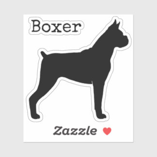 Adesivo Boxer Dog Silhouette Canine Vinyl Sticker Legal