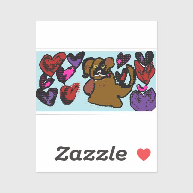 Adesivo Boxer Hearts Dois Tons Coffee Mug Wooden Box Sinal (Folha)