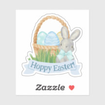 Boys Watercolor Blue Páscoa Basket