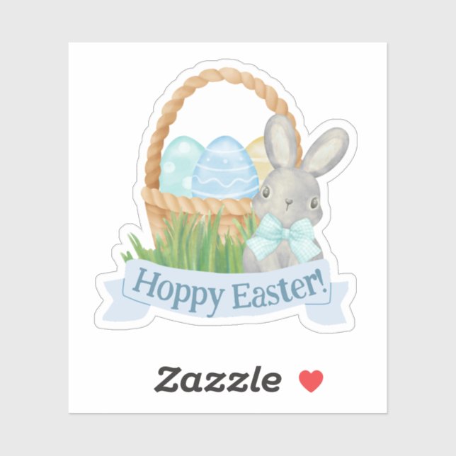 Adesivo Boys Watercolor Blue Páscoa Basket (Folha)