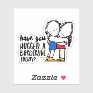 Adesivo BPD Bonito Abrindo um Borderline   DBT presente