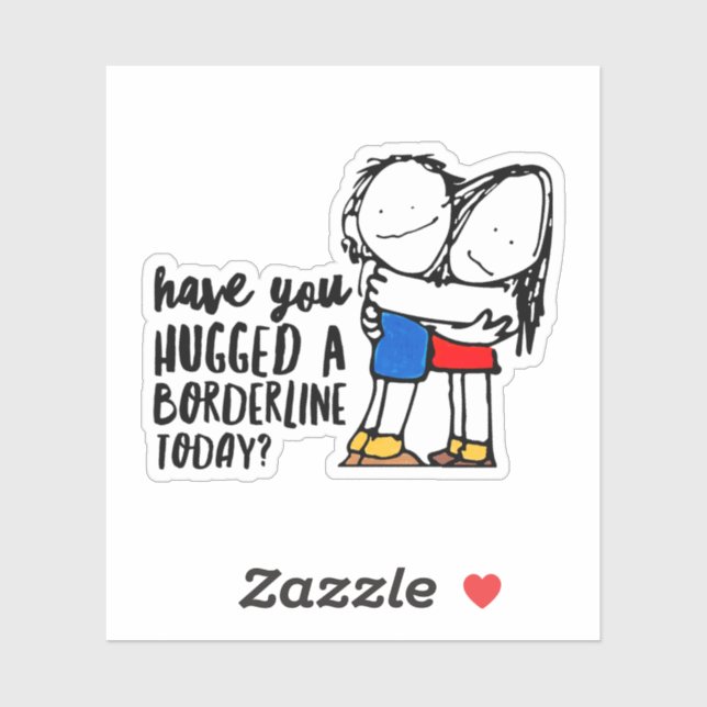 Adesivo BPD Bonito Abrindo um Borderline | DBT presente (Folha)
