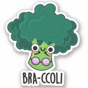 Adesivo Bra-ccoli Funny Veggie Broccoli Bra Pun