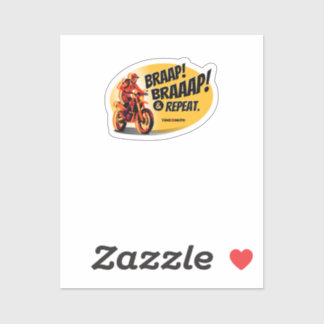 Adesivo Braap Braaap And Repeat Dirt Bike Sticker