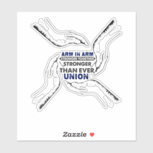 Adesivo Braço no Braço - Mais Forte Junto do Que Nunca
