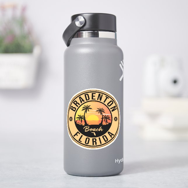 Adesivo Bradenton Flórida - Retro Vintage 80s Souvenir (HidroFlask)