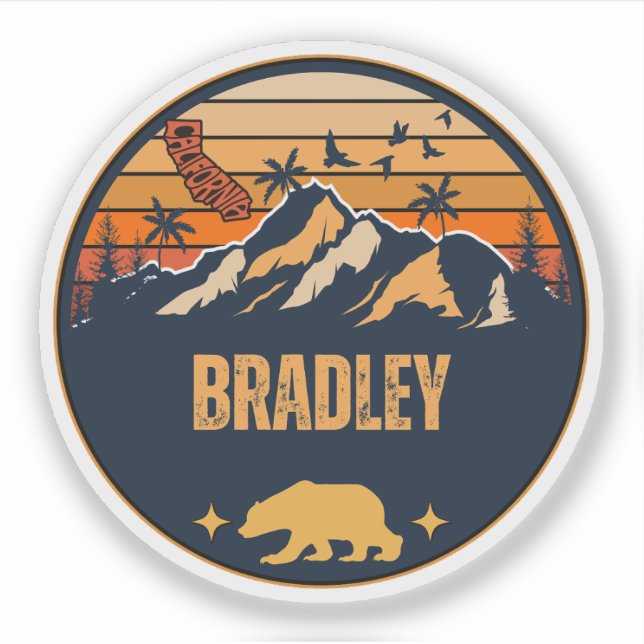 Adesivo Bradley, Califórnia (Frente)