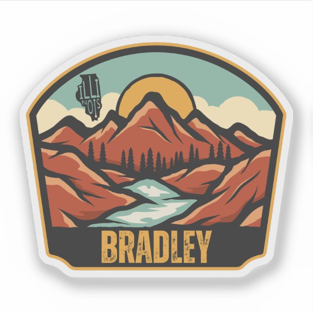 Adesivo Bradley, Illinois (Frente)