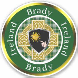 Adesivo Brady Irish Shield & Celtic Cross Personalizado