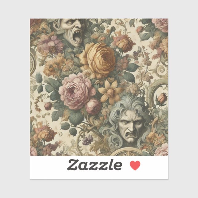 Adesivo Brain Fog – Gothic Floral  (Folha)