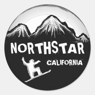 Adesivo branco de neve da Northstar California
