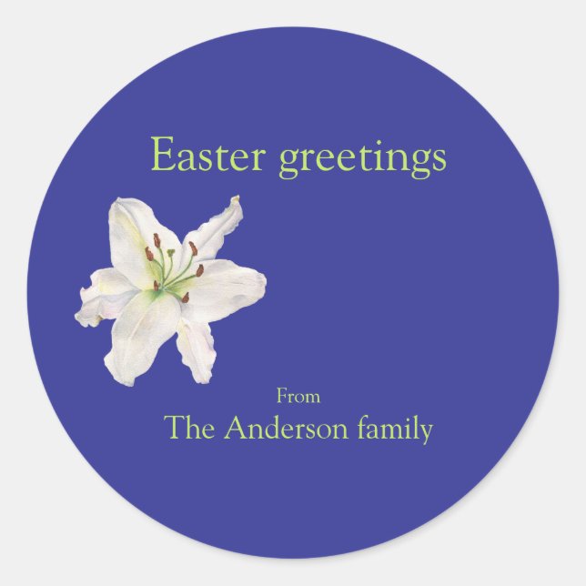 adesivo branco de páscoa branca com aquarela (Frente)