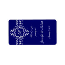 Adesivo branco de vértice monograma