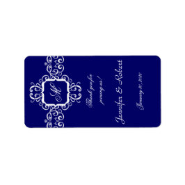 Adesivo branco de vértice monograma