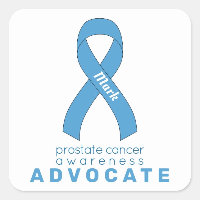 Adesivo branco do Prostate Cancer Advocate (Frente)