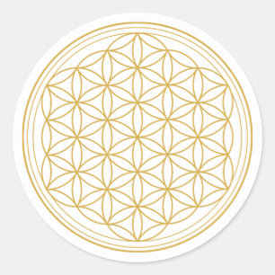 Adesivo branco e Dourado da série Mandala