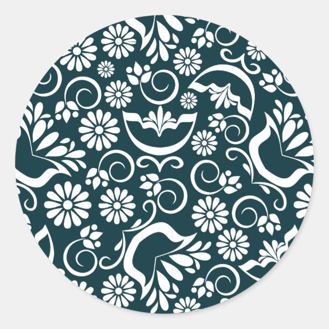 Adesivo branco e preto elegante (Frente)